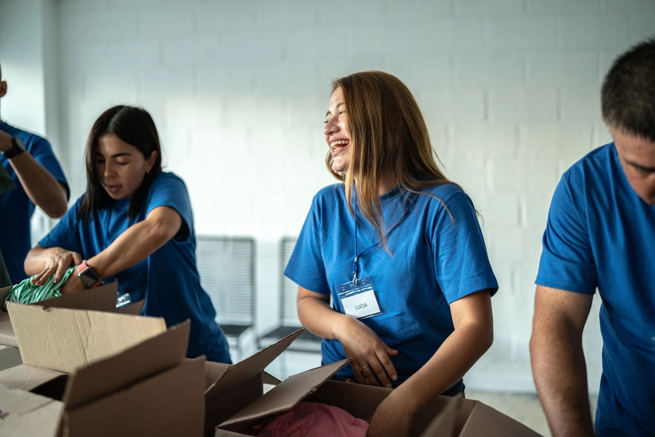 Small business team preparing custom orders